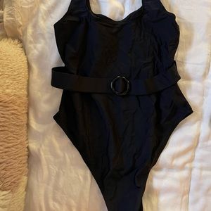Black one piece swimsuit